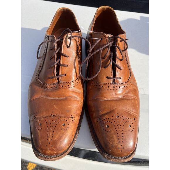 Allen Edmonds 10.5 Men’s Walnut Brown Leather Oxford Cornwallis Dress Shoes 1055 - Picture 1 of 11